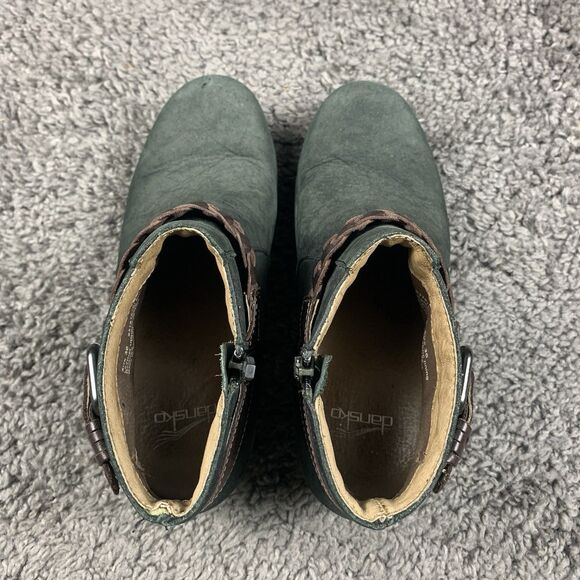 Dansko Boots Womens Tivoli Michelle Ankle Braided Black Nubuck US 5.5-6 EUR 36 - Picture 5 of 8